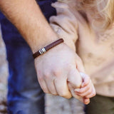 Personalised Brown Leather Bracelet