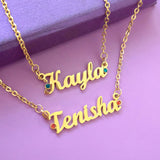 BUY ONE GET ONE Name Necklace (Birthstones Optional)