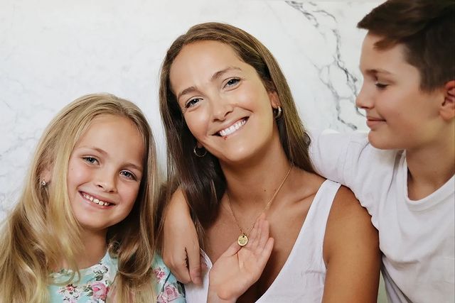 Belle Fever personalised necklace with a disc engraved for Mother's Day gift