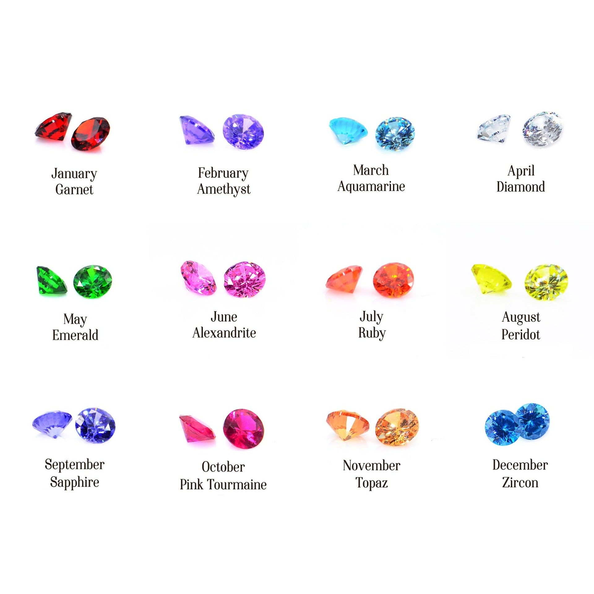 Cant Be Replaced Necklace - Double Feet Birthstones - Mothers Jewellery by Belle Fever