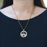 Cant Be Replaced Necklace - Double Feet Birthstones - Mothers Jewellery by Belle Fever