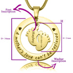 Cant Be Replaced Necklace - Single Feet - Mothers Jewellery by Belle Fever