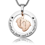 Cant Be Replaced Necklace - Single Feet - Mothers Jewellery by Belle Fever