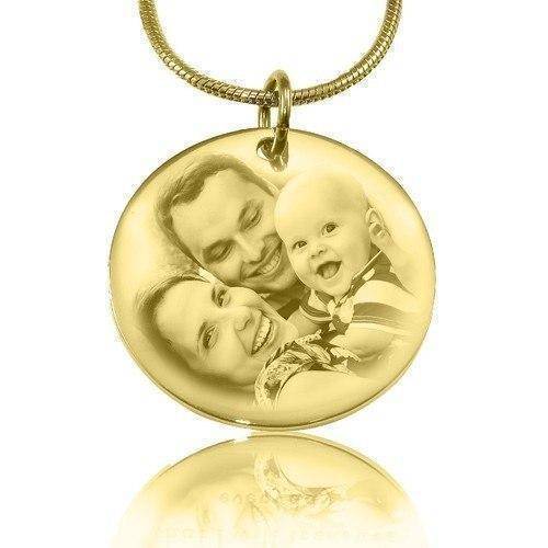 Disc Photo Necklace - Photo Jewellery by Belle Fever