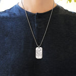 Dog Tag Necklace - First Hero - Mens Jewellery by Belle Fever