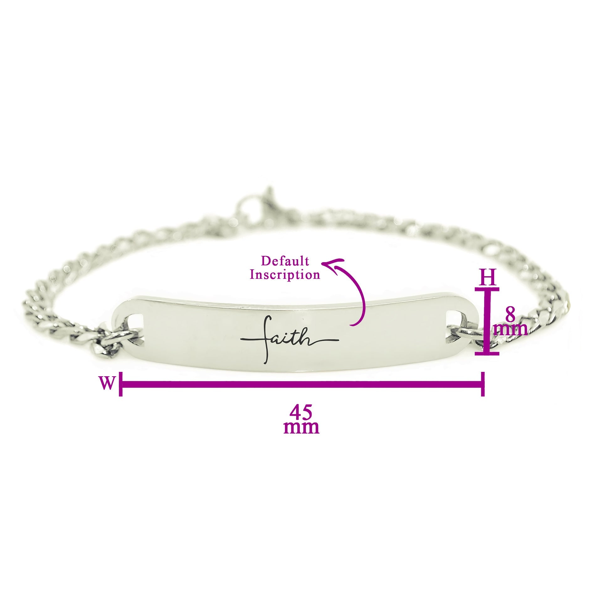 Inspirational Faith Bar Bracelet - Bangles & Bracelets by Belle Fever