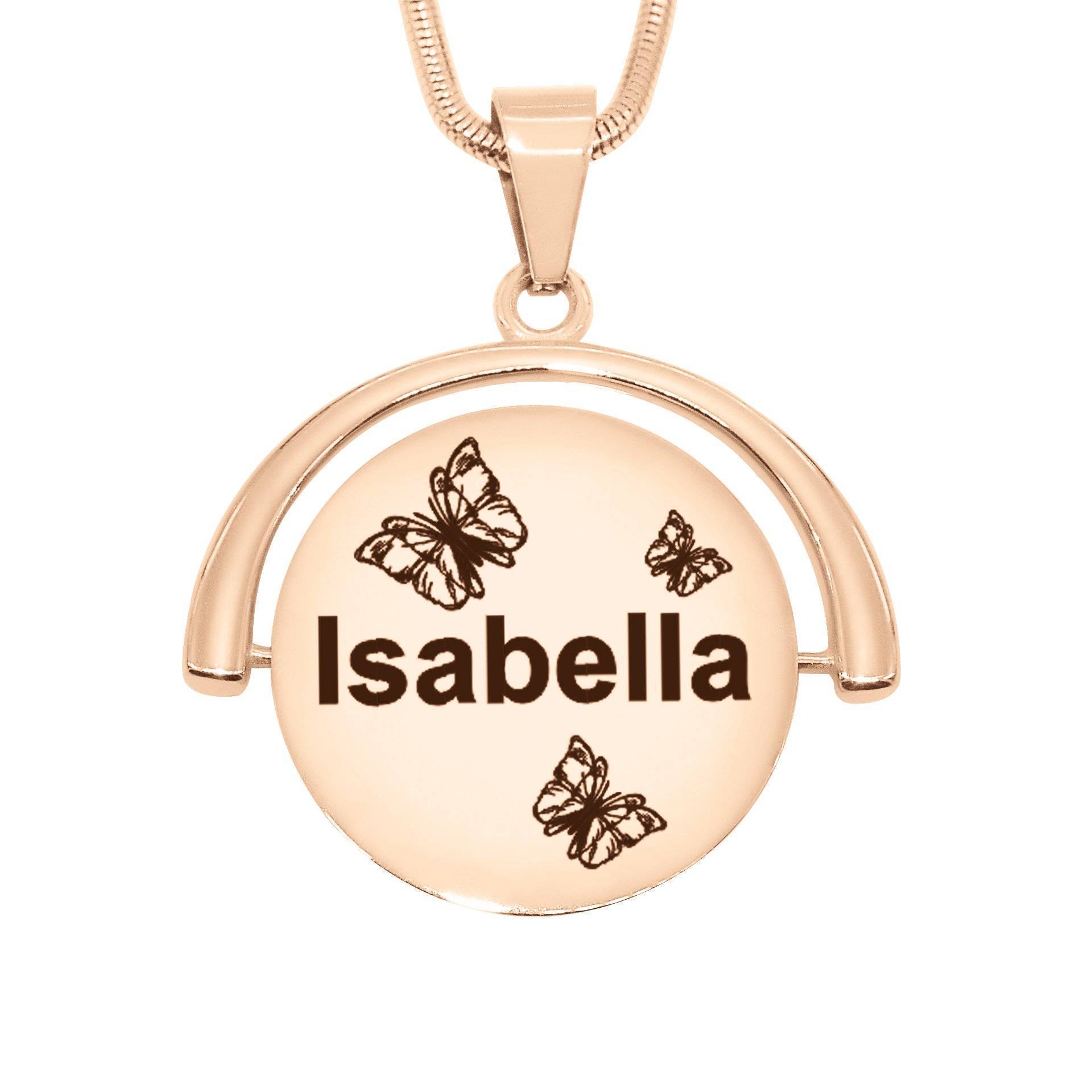 My Secret Spinning Name Necklace - Name Necklaces by Belle Fever