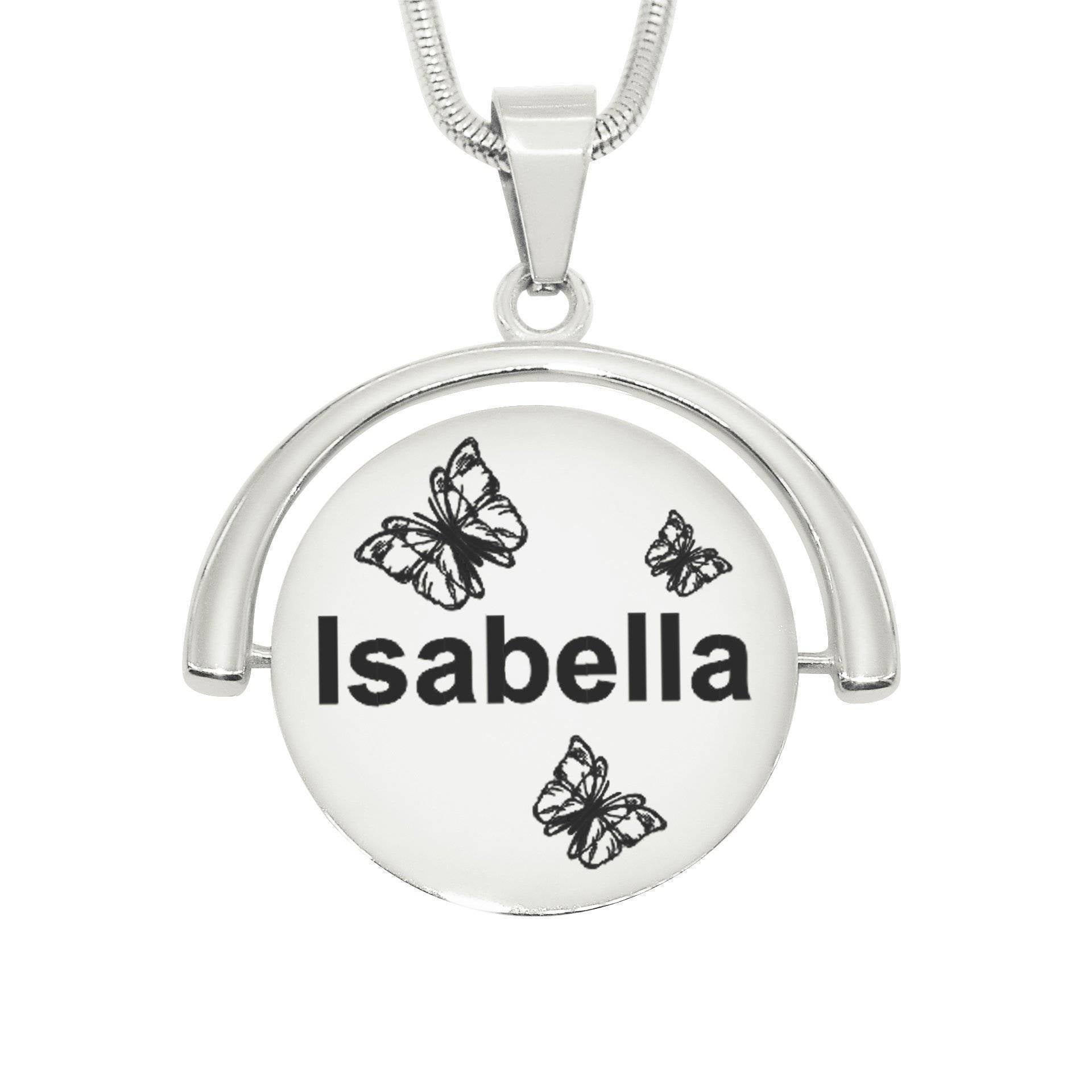 My Secret Spinning Name Necklace - Name Necklaces by Belle Fever