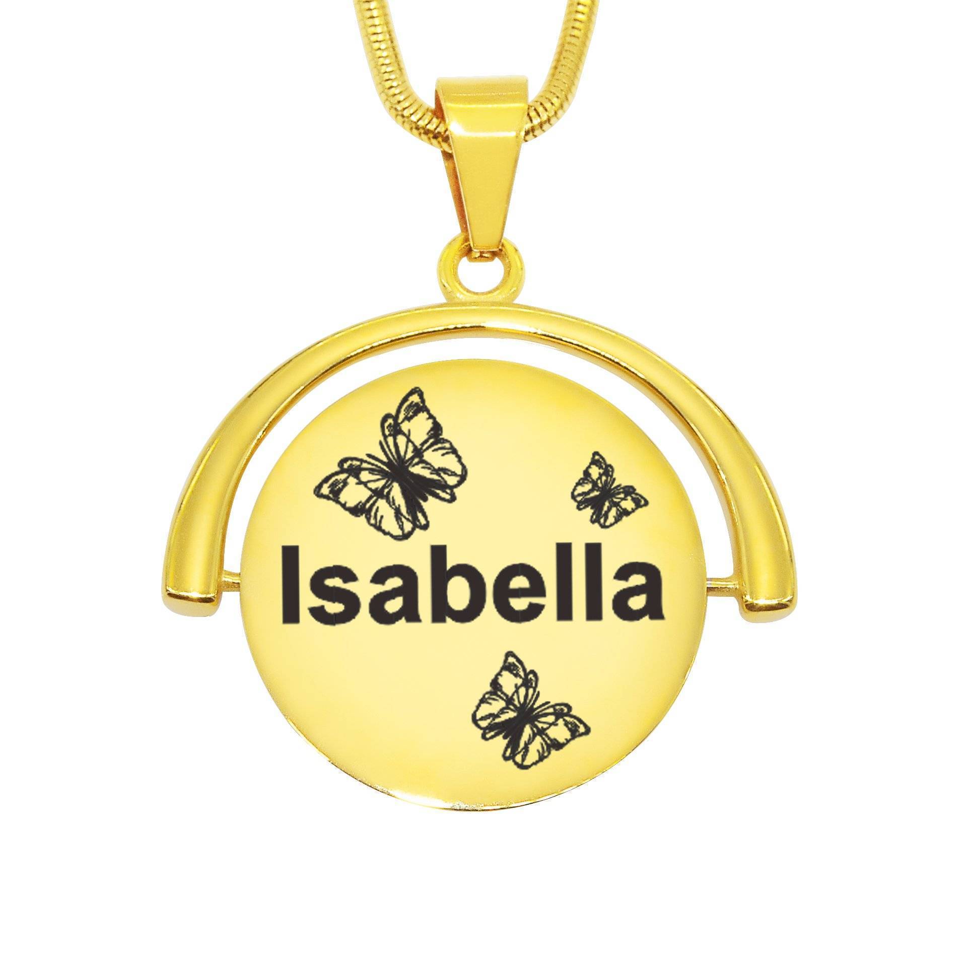 My Secret Spinning Name Necklace - Name Necklaces by Belle Fever