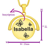 My Secret Spinning Name Necklace - Name Necklaces by Belle Fever