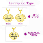 My Secret Spinning Name Necklace - Name Necklaces by Belle Fever