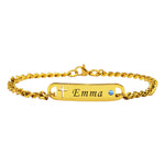 Personalised Birthstone Cross Bracelet - Bangles & Bracelets by Belle Fever