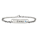 Personalised Birthstone Cross Bracelet - Bangles & Bracelets by Belle Fever