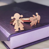 Personalised Kids Cufflinks - Mens Jewellery by Belle Fever