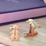 Personalised Kids Cufflinks - Mens Jewellery by Belle Fever