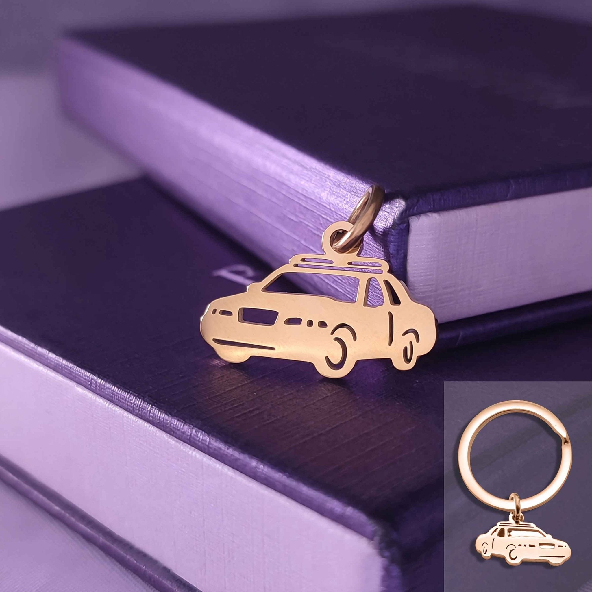 Police Car Charm for Keyring - Keyrings by Belle Fever