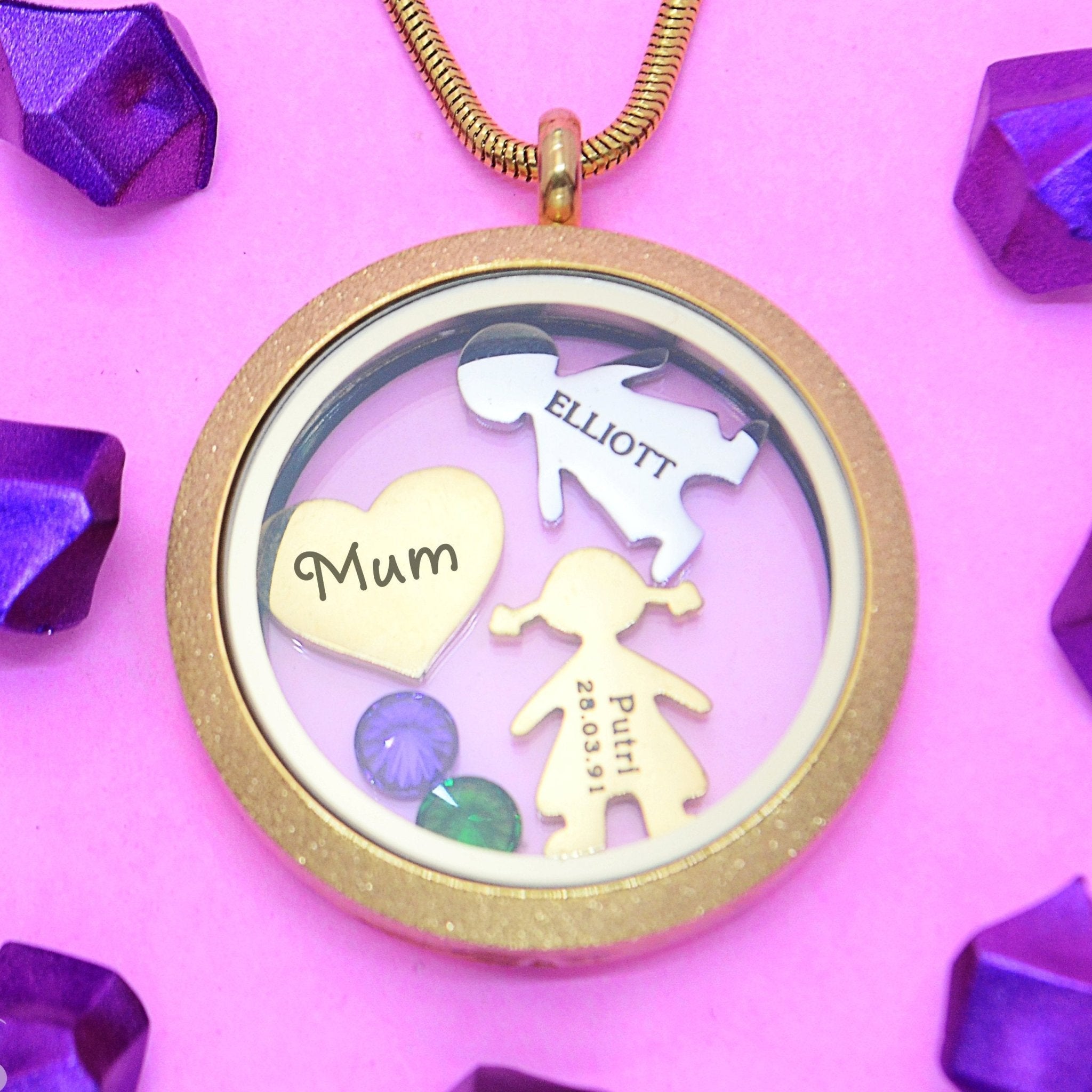 Sparkling Dream Locket Necklace - Floating Dream Lockets by Belle Fever