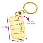 Teacher's Heart Tag Keyring - Keyrings by Belle Fever