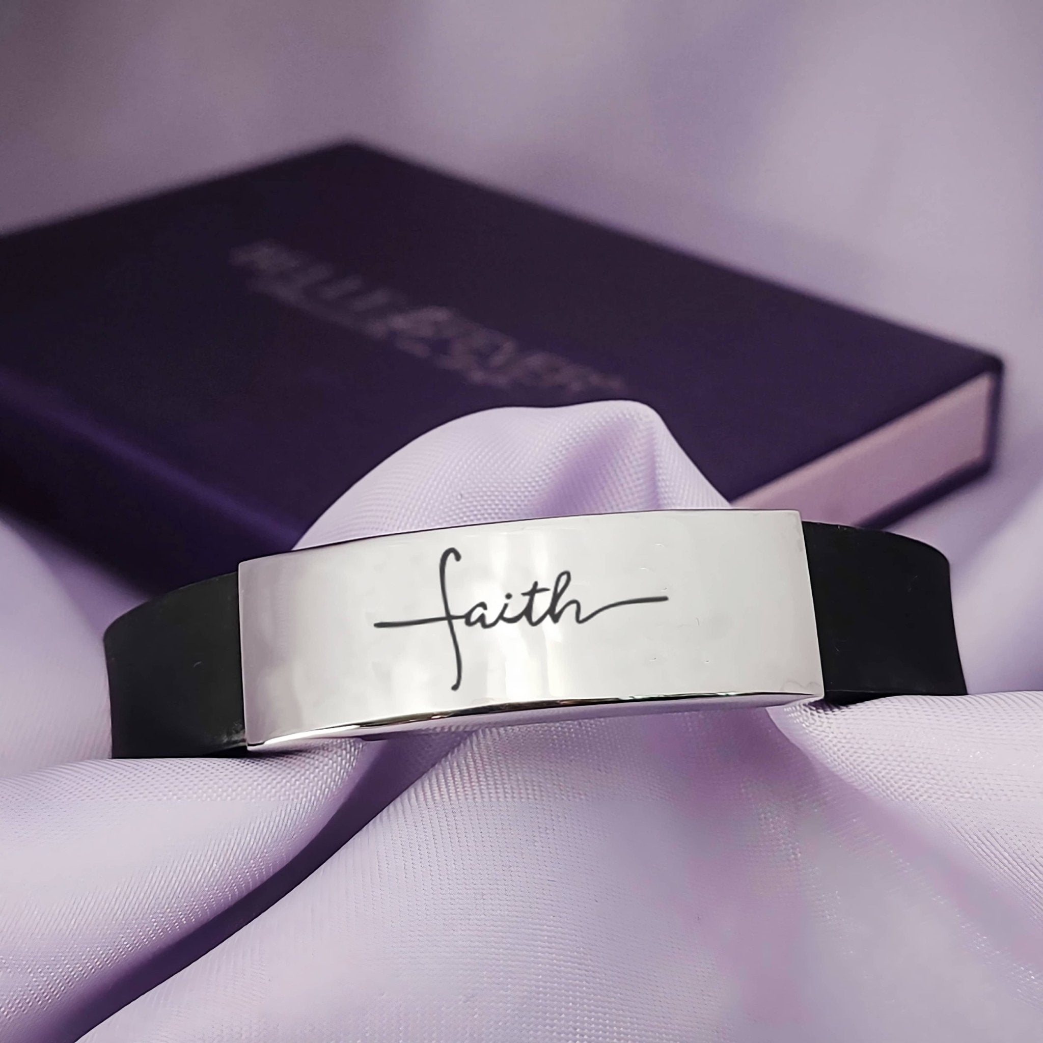 Uplifting Faith Silicone Wristband - Bangles & Bracelets by Belle Fever