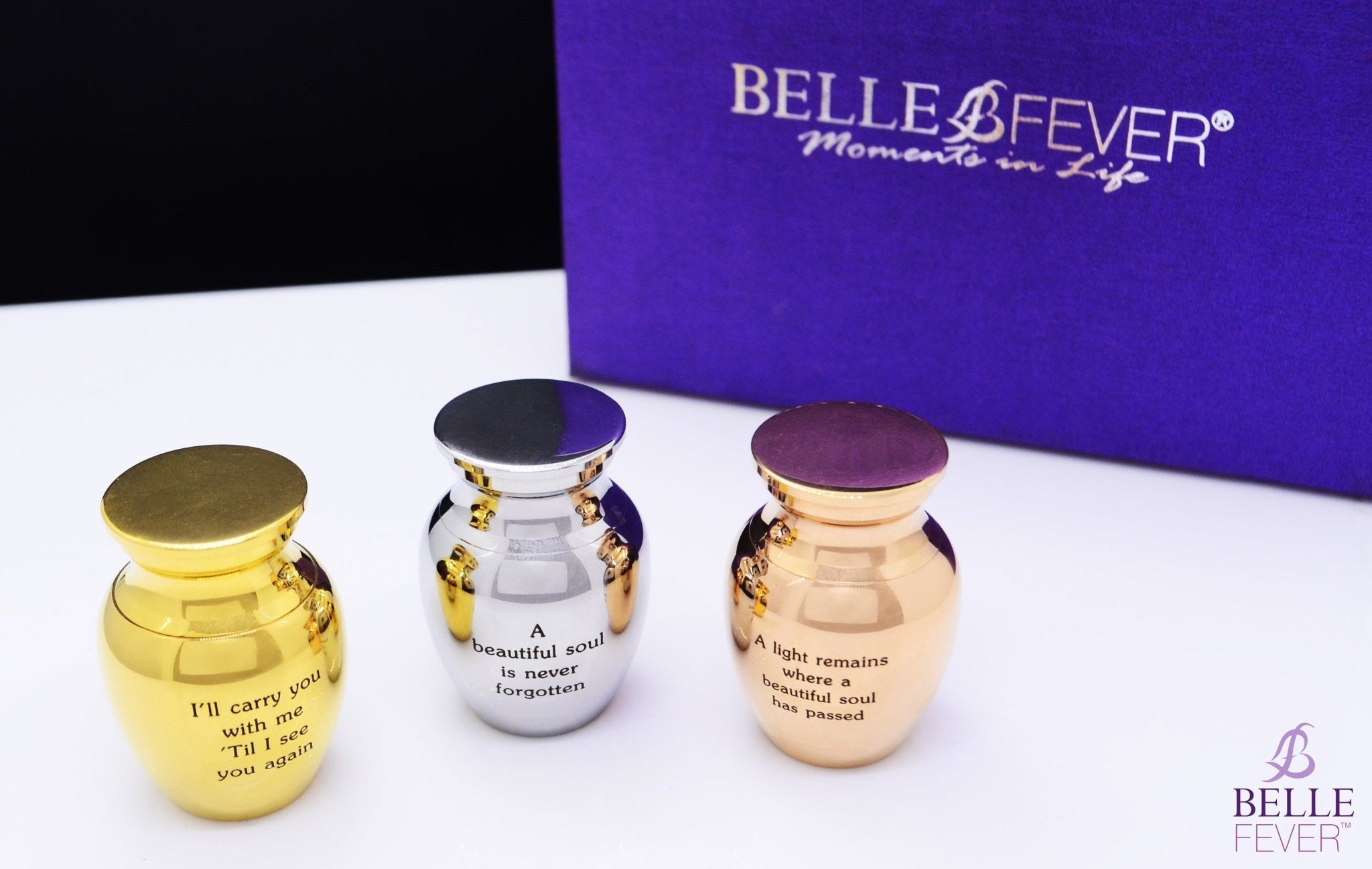 MINI Personalised Keepsake Urn in Luxury Gift Box - BELLE FEVER