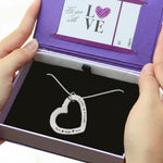 Silver Always In My Heart Necklace by Belle Fever — beautifully presented in a gift box, a timeless keepsake expressing love, remembrance and heartfelt connection.