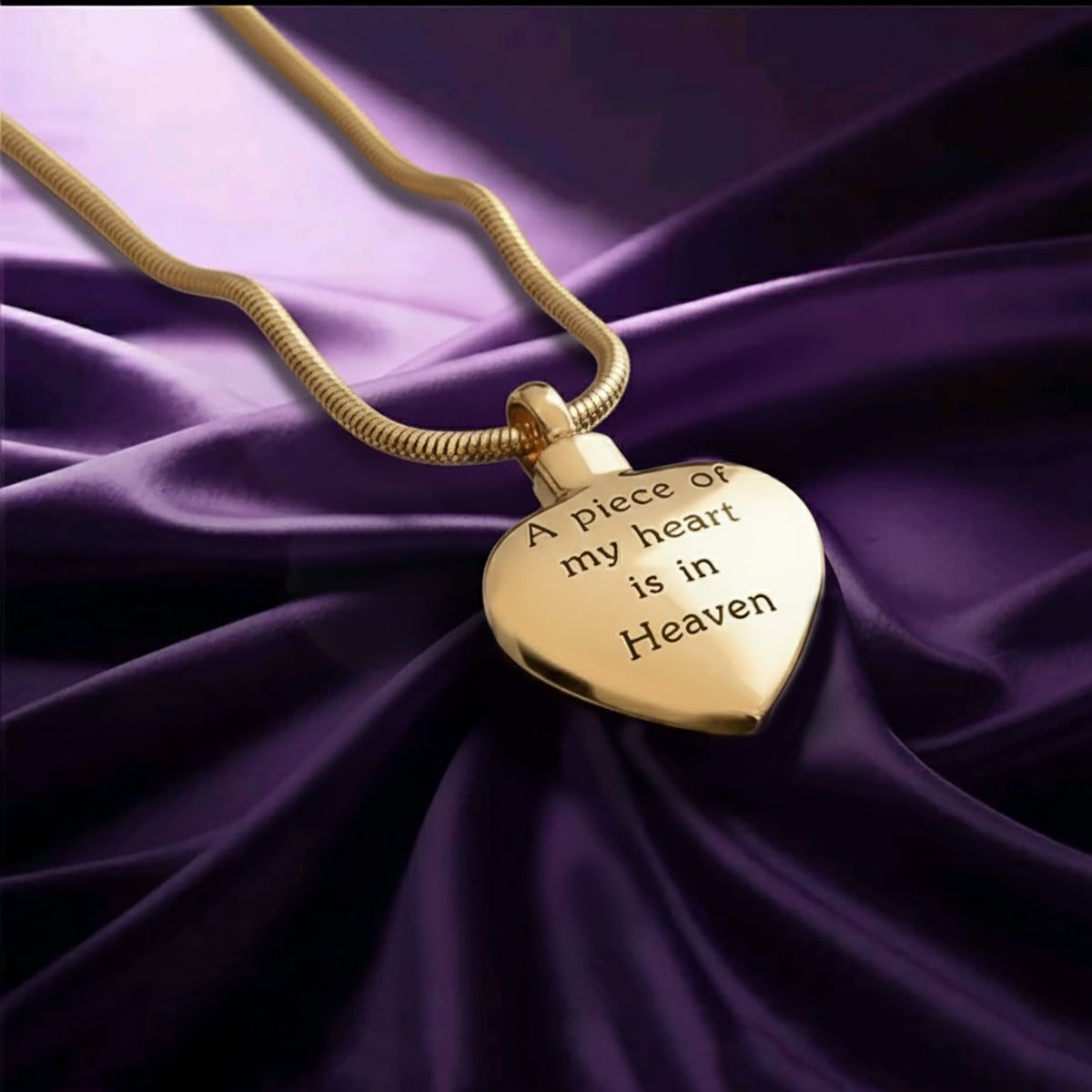 Belle Fever Always Love Cremation Necklace — worn close to the heart, this gold memorial pendant keeps cherished memories alive with grace and heartfelt meaning.