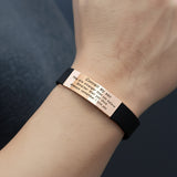 Rose gold Always Remember Personalised ID Bracelet — Belle Fever’s modern engraved keepsake expressing love, pride and connection in an elegant unisex design.