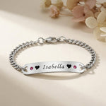 Personalised Silver Birthstone Bracelet - Bangles & Bracelets by Belle Fever
