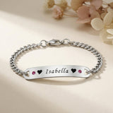 Personalised Silver Birthstone Bracelet - Bangles & Bracelets by Belle Fever