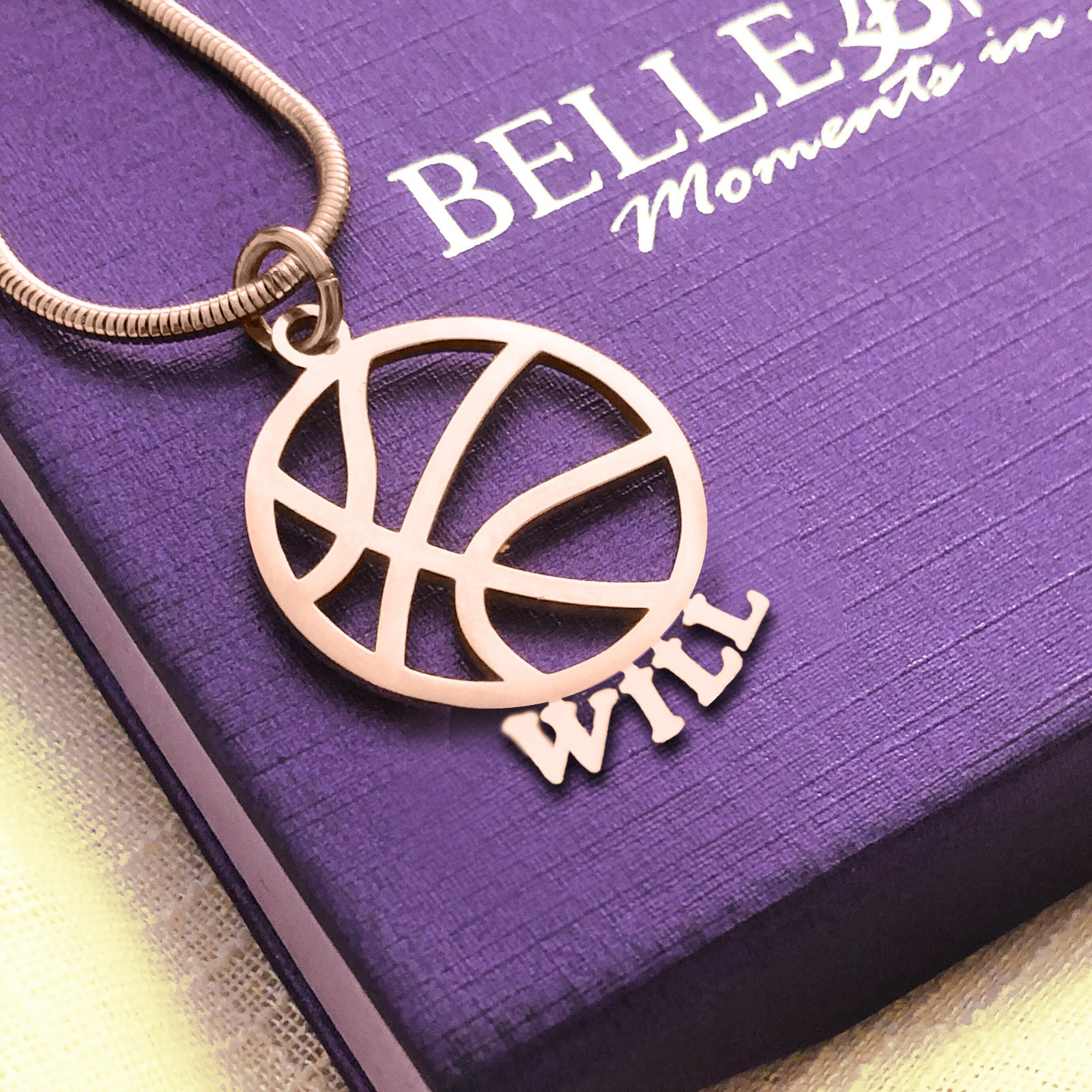 Basketball Name Necklace