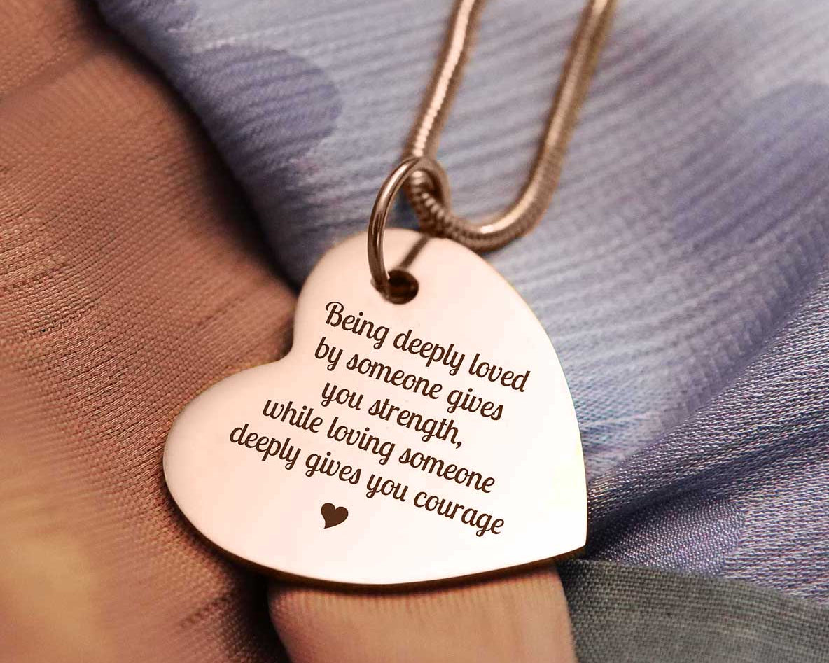 Bottom of My Heart Handwriting Necklace