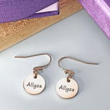 Disc Personalised Earrings