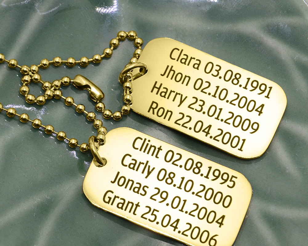 Double Dog Tag Necklace