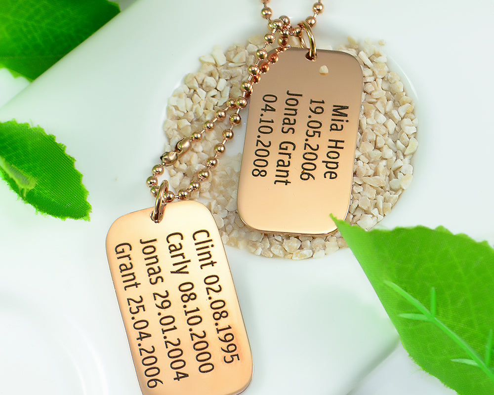 Double Dog Tag Necklace