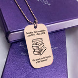 Dog Tag Necklace for Teacher