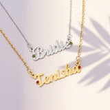 Name Necklace (Birthstones & Ornaments Optional)