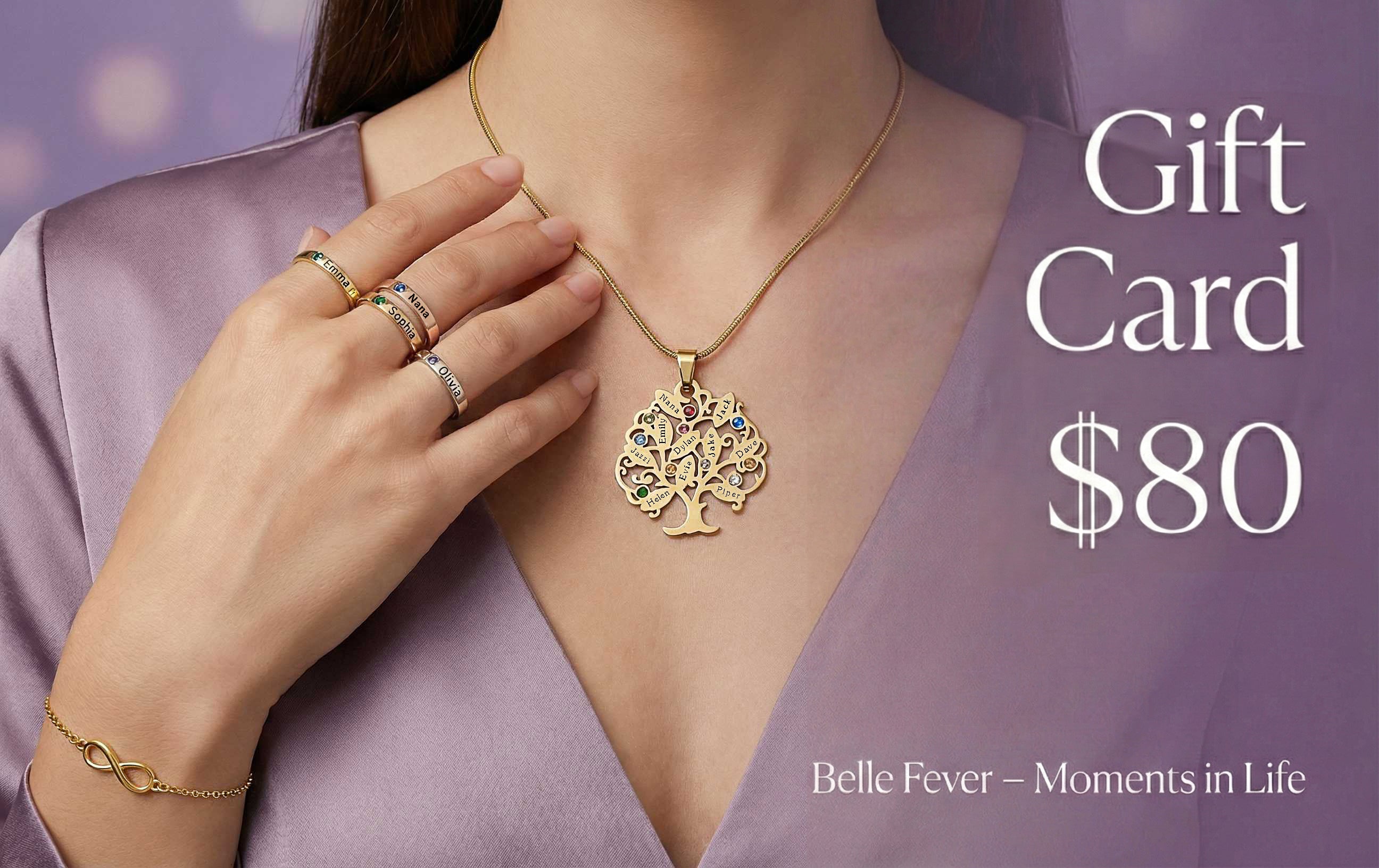 Gift Card + FREE Silver Infinity Bracelet - Exclude Catalog