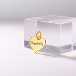 belle fever custom heart charm for keyring with engraved name, modern personalized gift idea