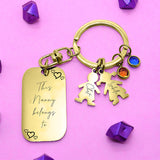 Kids Love Handwriting Keyring Tag - (1 Silver Charm Included)