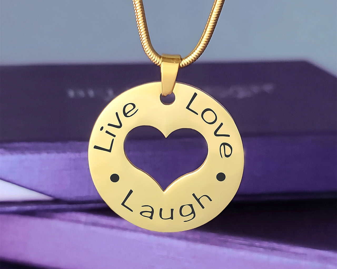 Live Laugh Love Cut Out Necklace