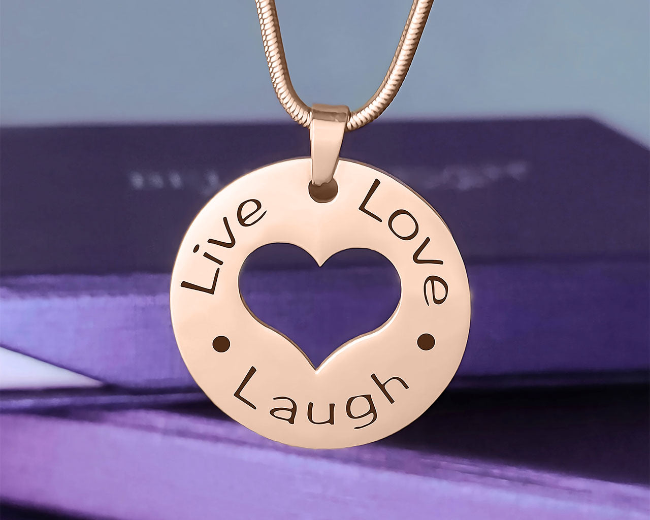 Live Laugh Love Cut Out Necklace