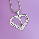 Love Hearts Birthstones Necklace