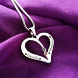 Love Hearts Birthstones Necklace