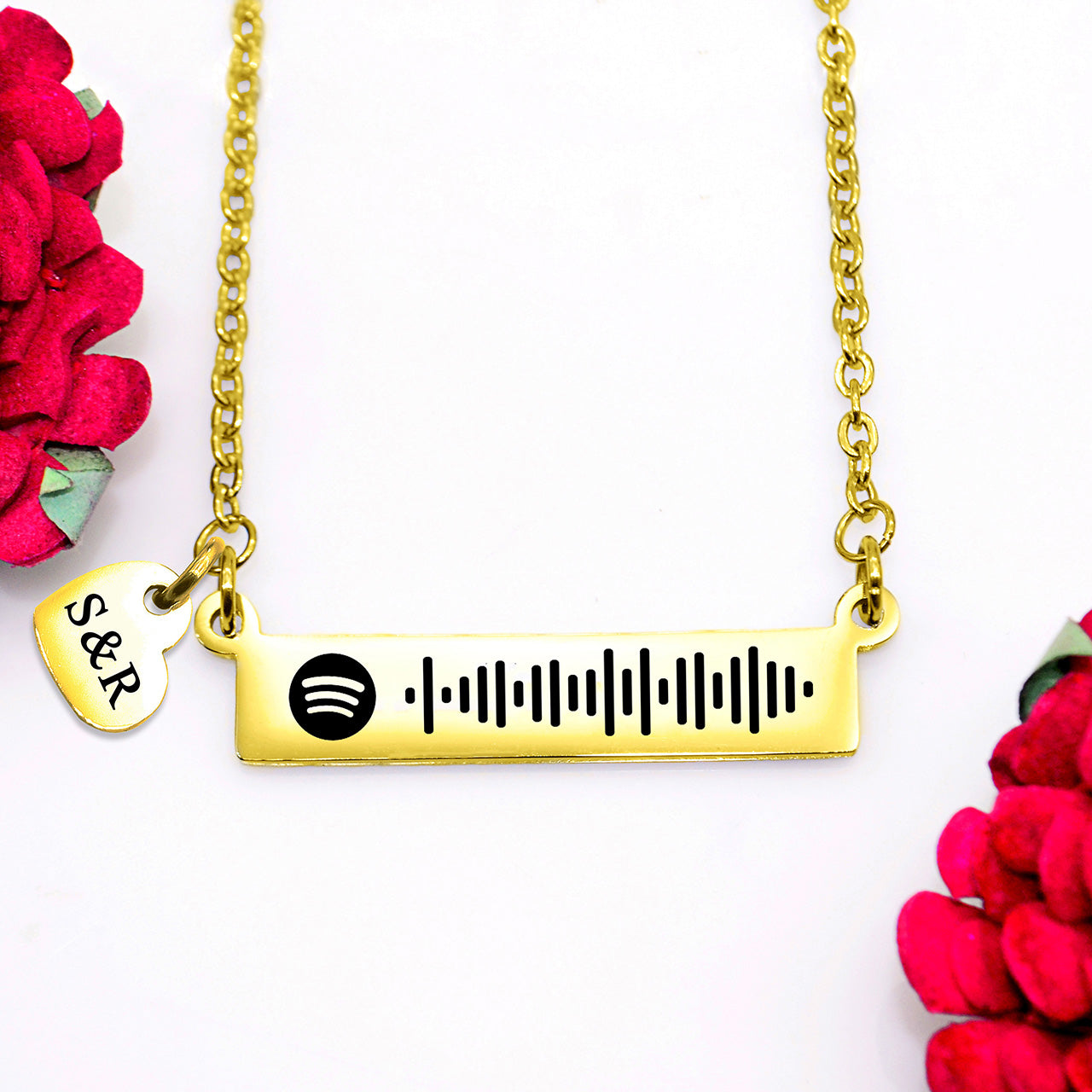 Personalised Music Bar Necklace by Belle Fever