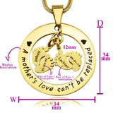 Cant Be Replaced Necklace - Double Feet