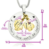 Cant Be Replaced Necklace - Double Feet Birthstones