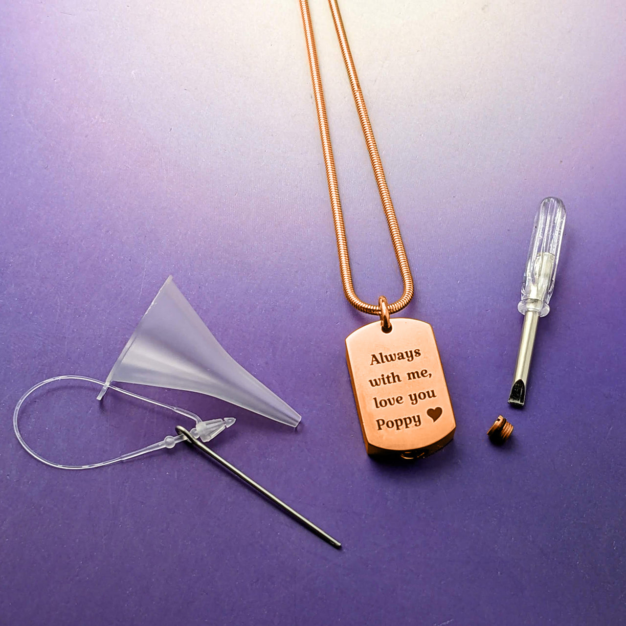 Memory Tag Cremation Necklace