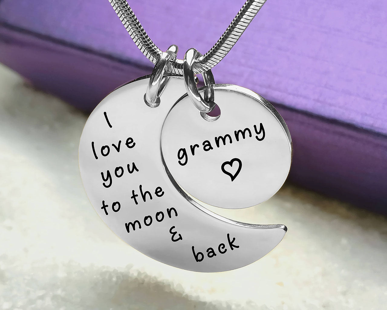 Moon and Back Necklace