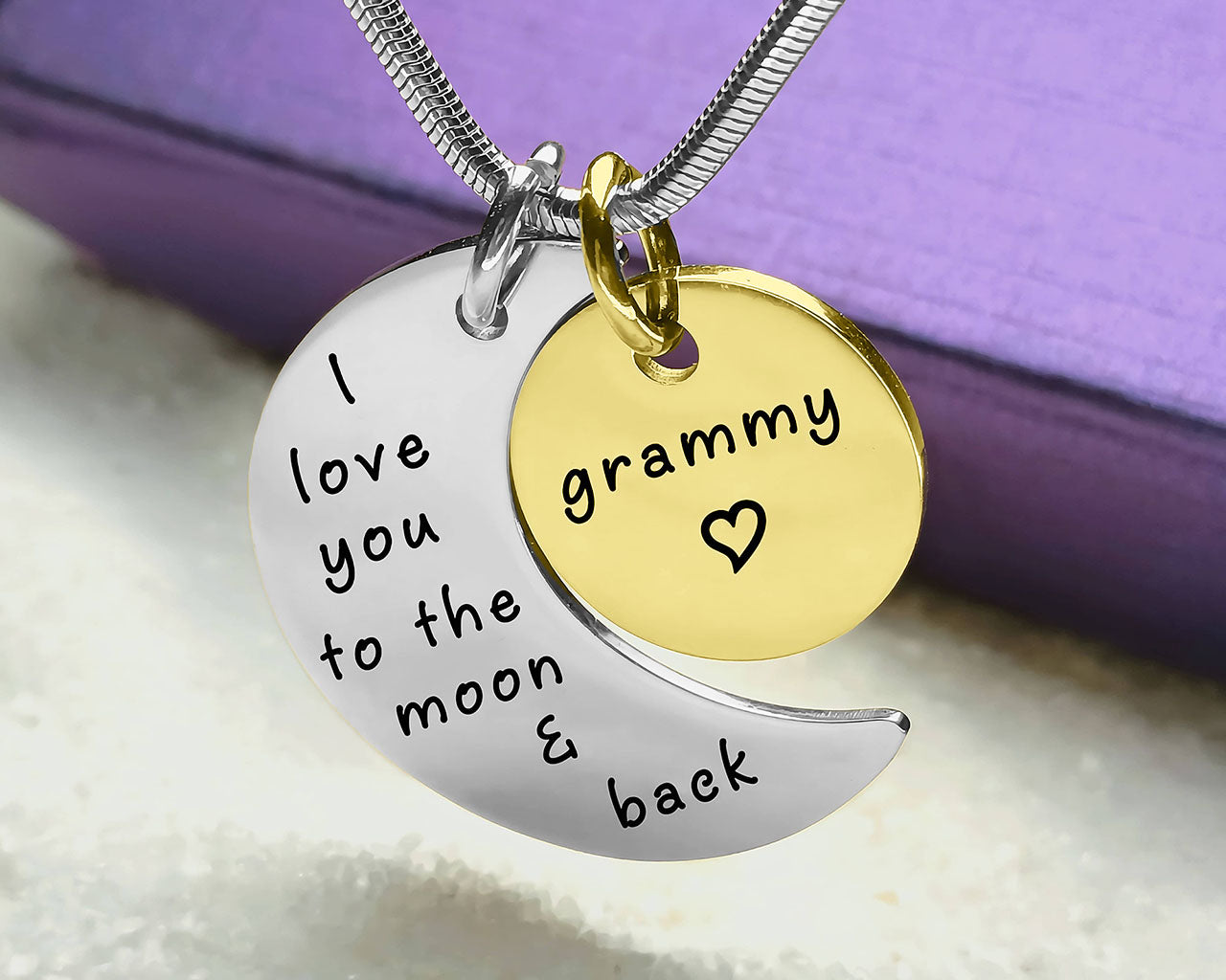 Moon and Back Necklace