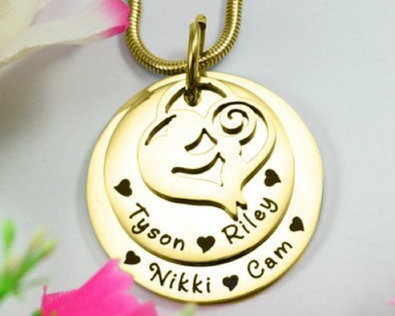 Mother's Disc Necklace